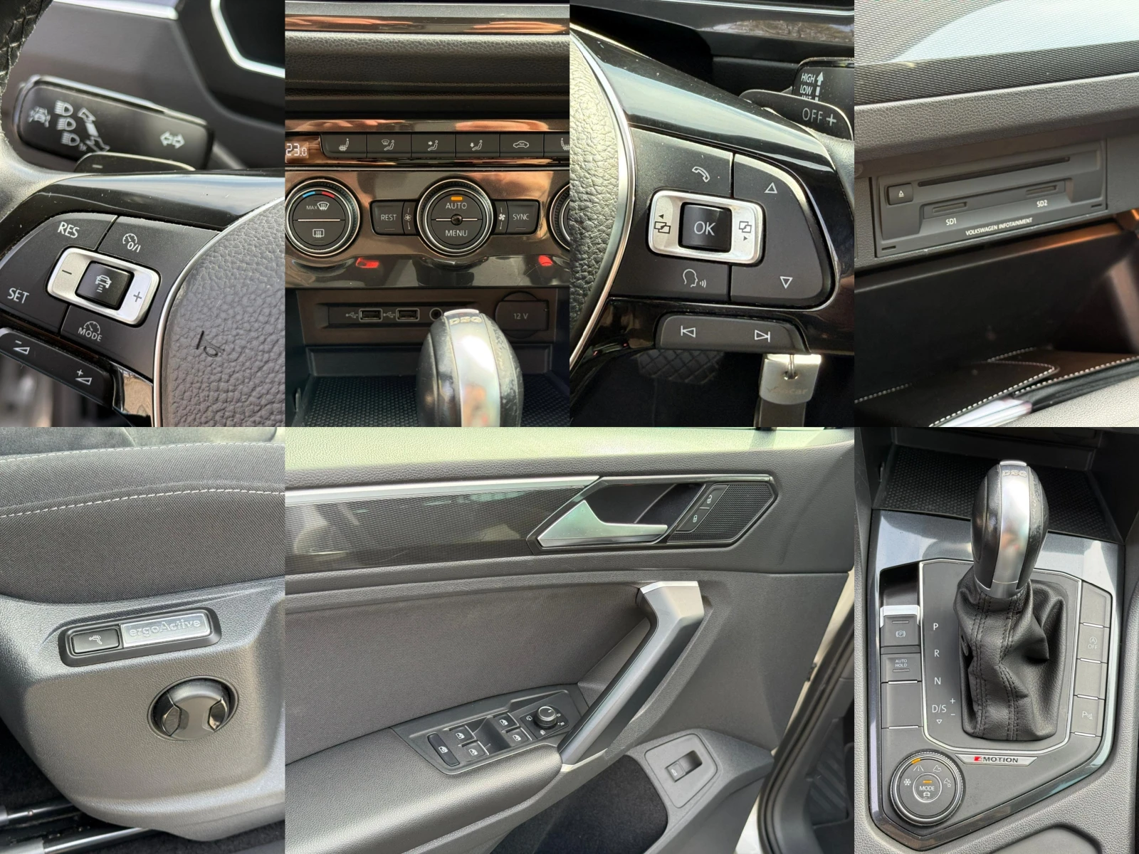 VW Tiguan R-Line 240HP 4X4 2, 0TDi НАПЪЛНО ОБЛУЖЕН, снимка 13 - Автомобили и джипове - 51911144