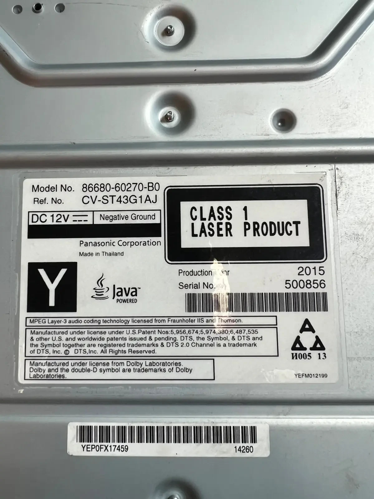 86680-60270-B0 ����� ������� DVD  TOYOTA LAND CRUSER 150 CV-ST43G1AJ | Mobile.bg � ����������� 3