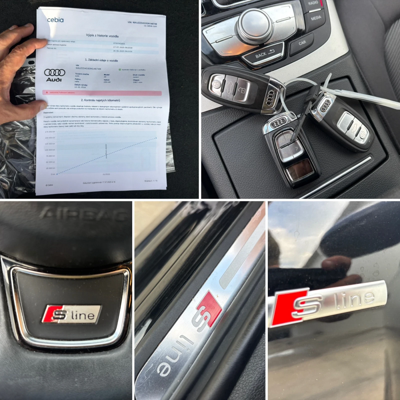 Audi A6 3.0 TDI 272 S Line Matrix Full service EURO6B, снимка 15 - Автомобили и джипове - 54797211