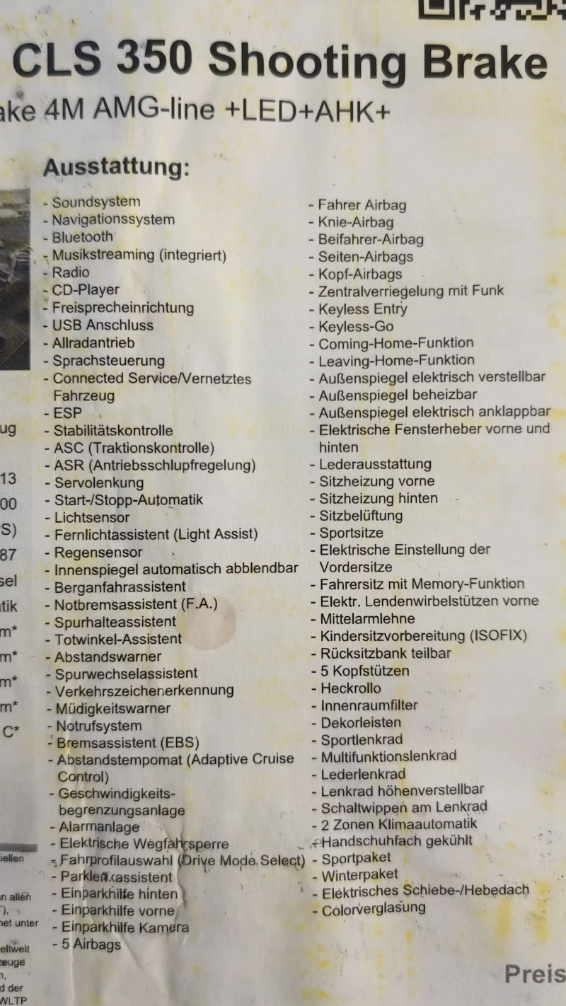 Mercedes-Benz CLS 350 CLS Shooting Brake 4M AMG Line + LED+ AHK, снимка 17 - Автомобили и джипове - 53213896