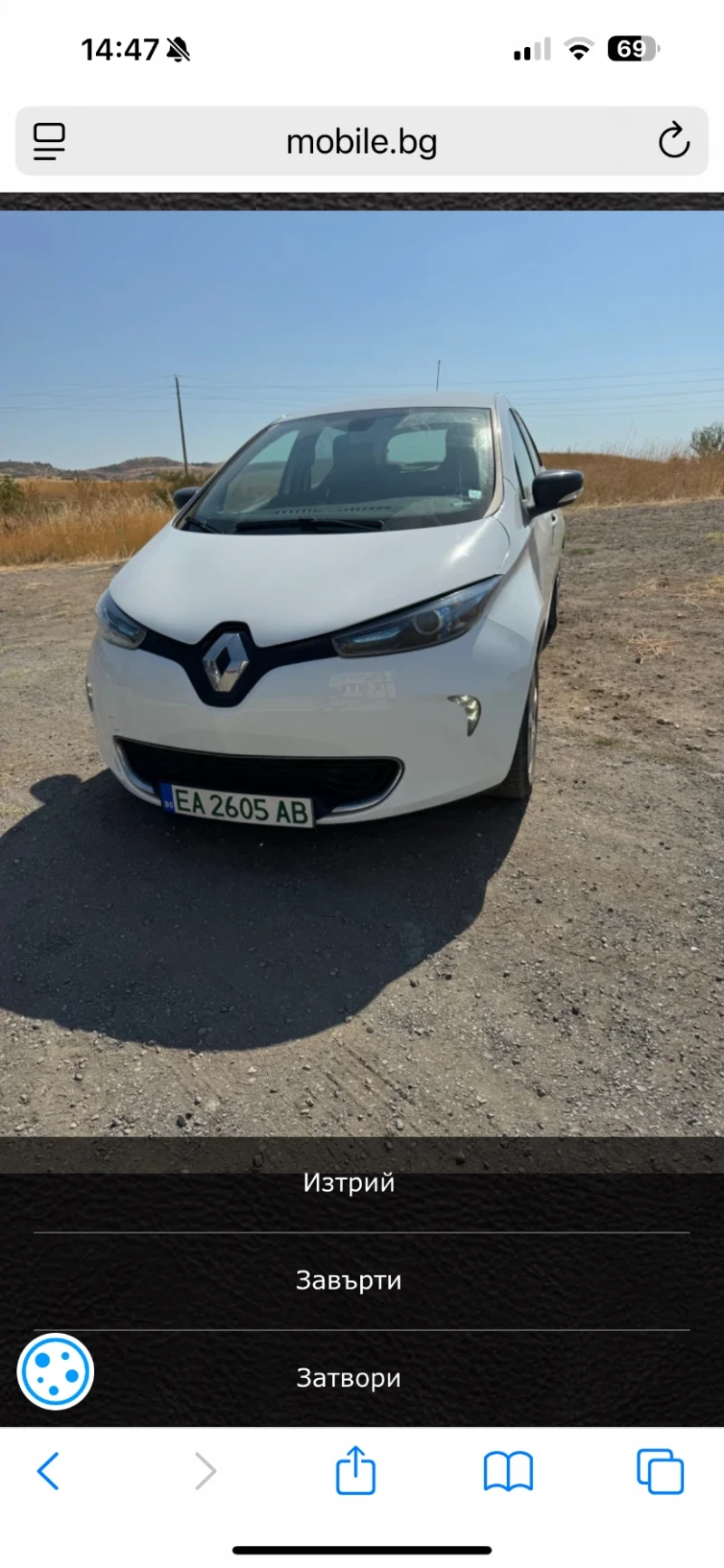Renault Zoe 41kw 90 к.с. 51000 км пробег, нови гуми, снимка 6 - Автомобили и джипове - 52874483