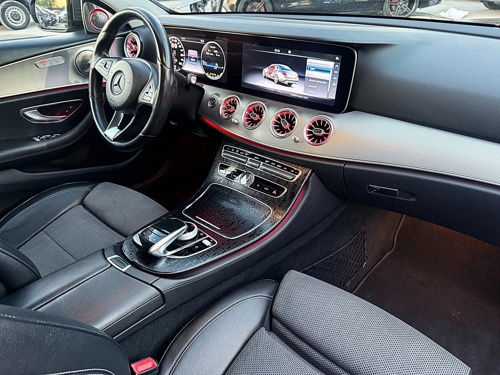 Mercedes-Benz E 220 BRABUS OPTIK-HEAD UP-KAMERA-AMBIENT-SPORT-GERMANIA, снимка 13 - Автомобили и джипове - 55534509