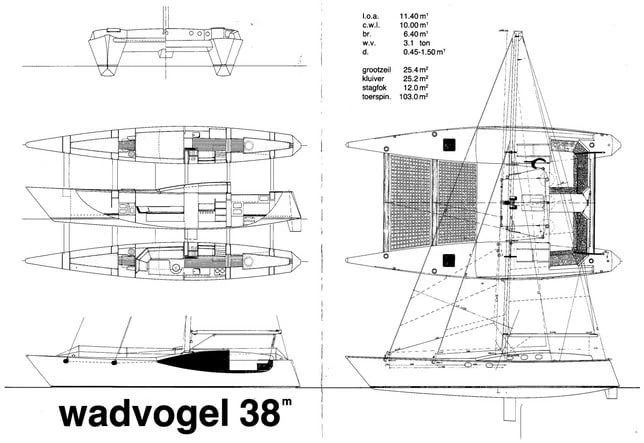 Ветроходна лодка Wharram Катамаран, снимка 1 - Воден транспорт - 48422708