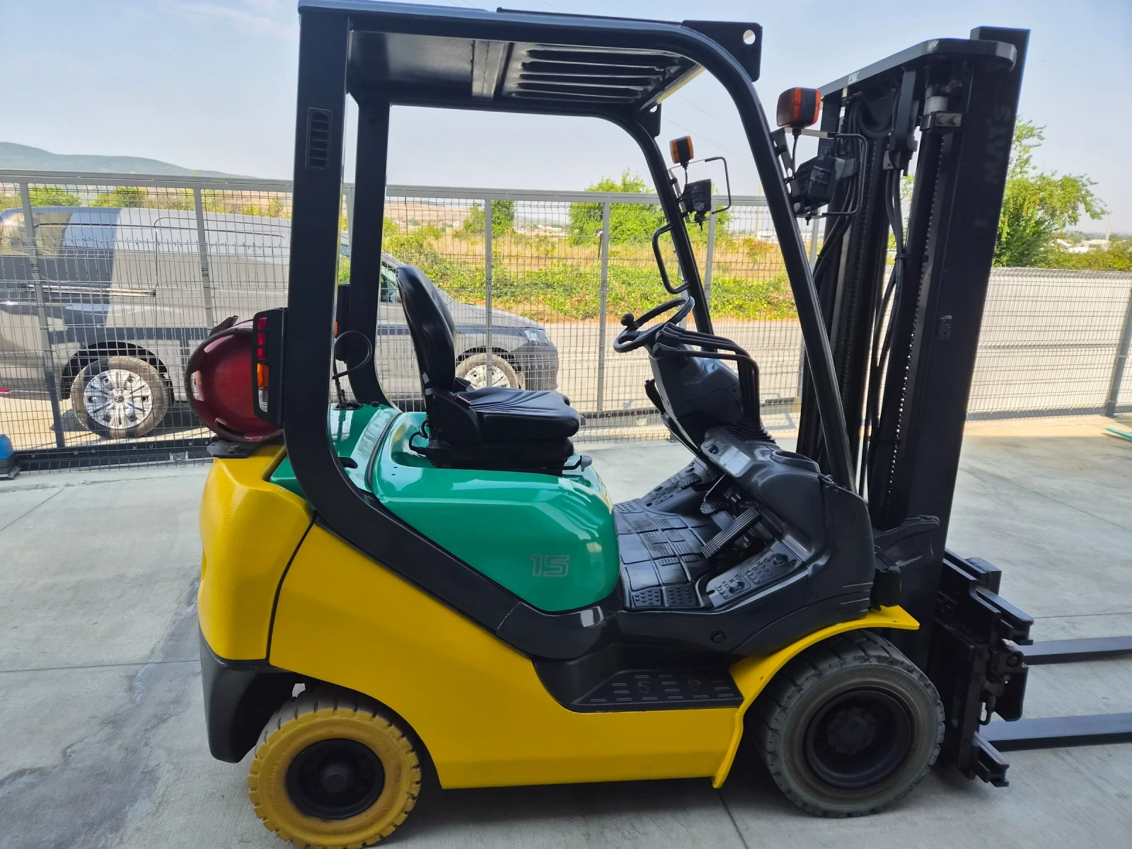 Мотокар Komatsu  ГАЗОКАР / АВТОМАТ / ИЗРАВНИТЕЛ / РАЗТВАРЯ ВИЛИЦИТЕ, снимка 7 - Индустриална техника - 55784202