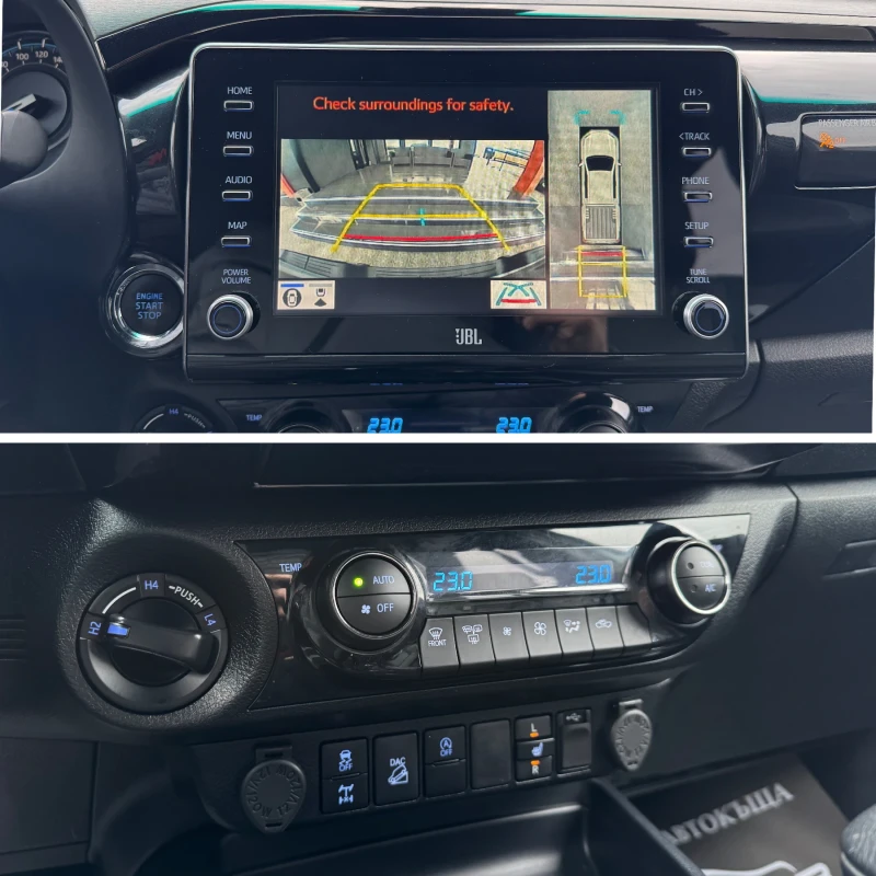 Toyota Hilux 2.8D-INVINCIBLE-KEYLESS-360cam-ПОДГРЕВ-FULL-TOP, снимка 13 - Автомобили и джипове - 53383724
