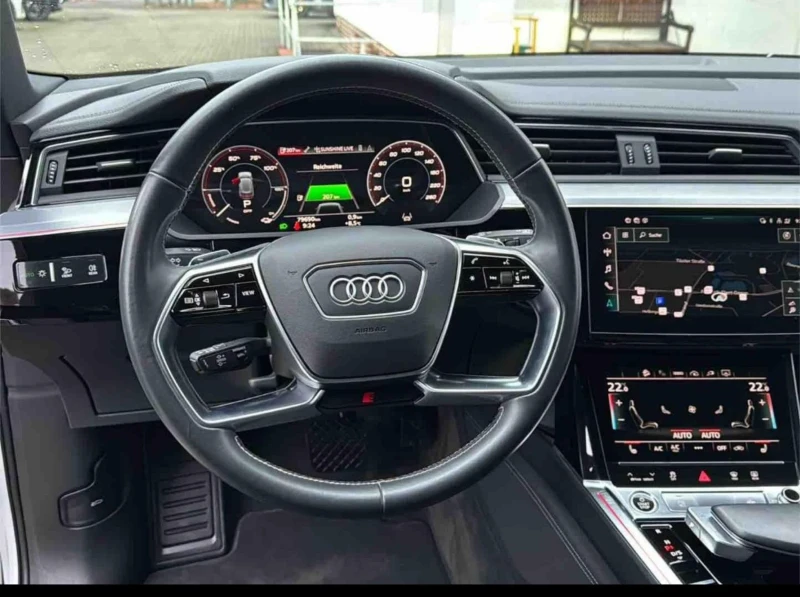 Audi E-Tron Quatro/2xSline/Black/Matrix /kam, снимка 9 - Автомобили и джипове - 48724981