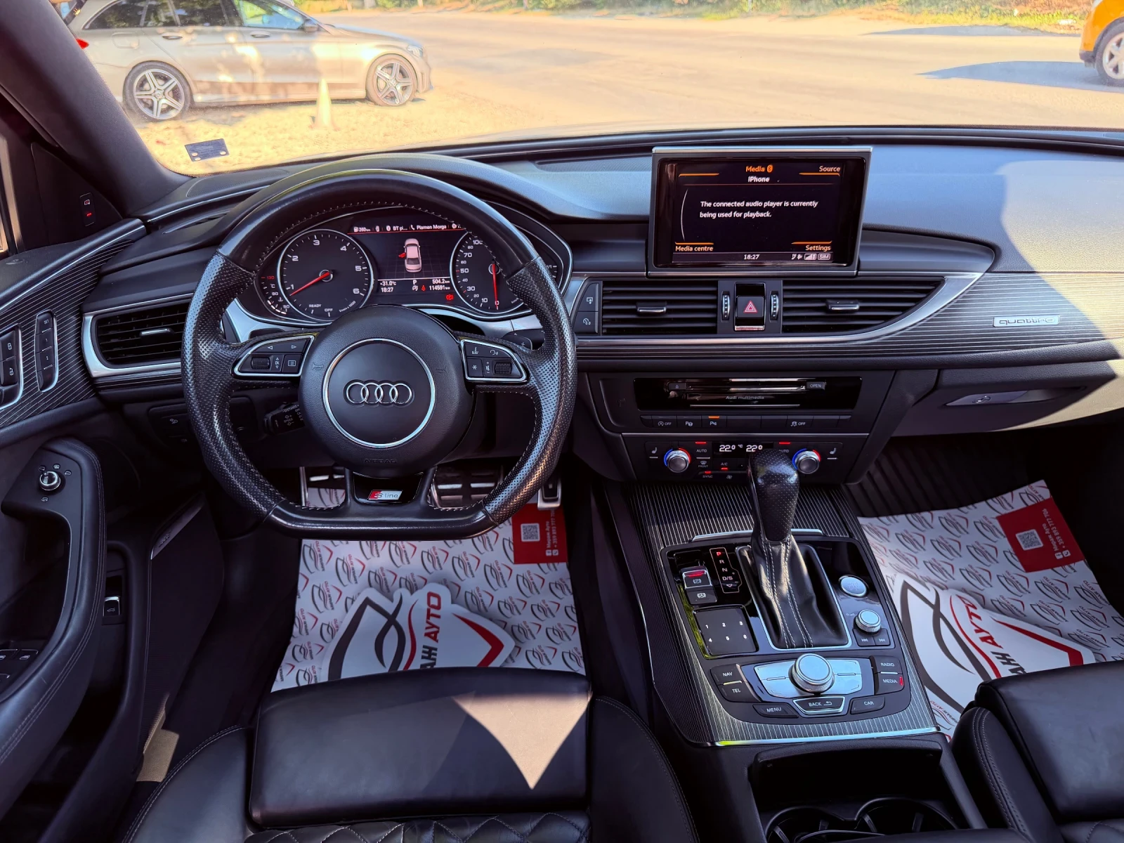 Audi A6 Competition* Сервизна история* Обслужен* Лизинг* , снимка 12 - Автомобили и джипове - 55024439
