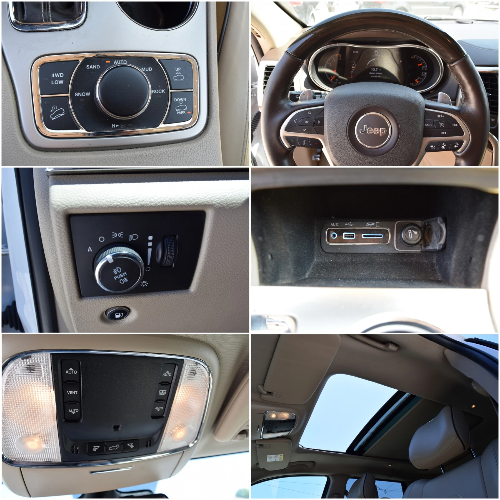 Jeep Grand cherokee 3.0CRDI* FULL* Euro6B, снимка 15 - Автомобили и джипове - 55463236
