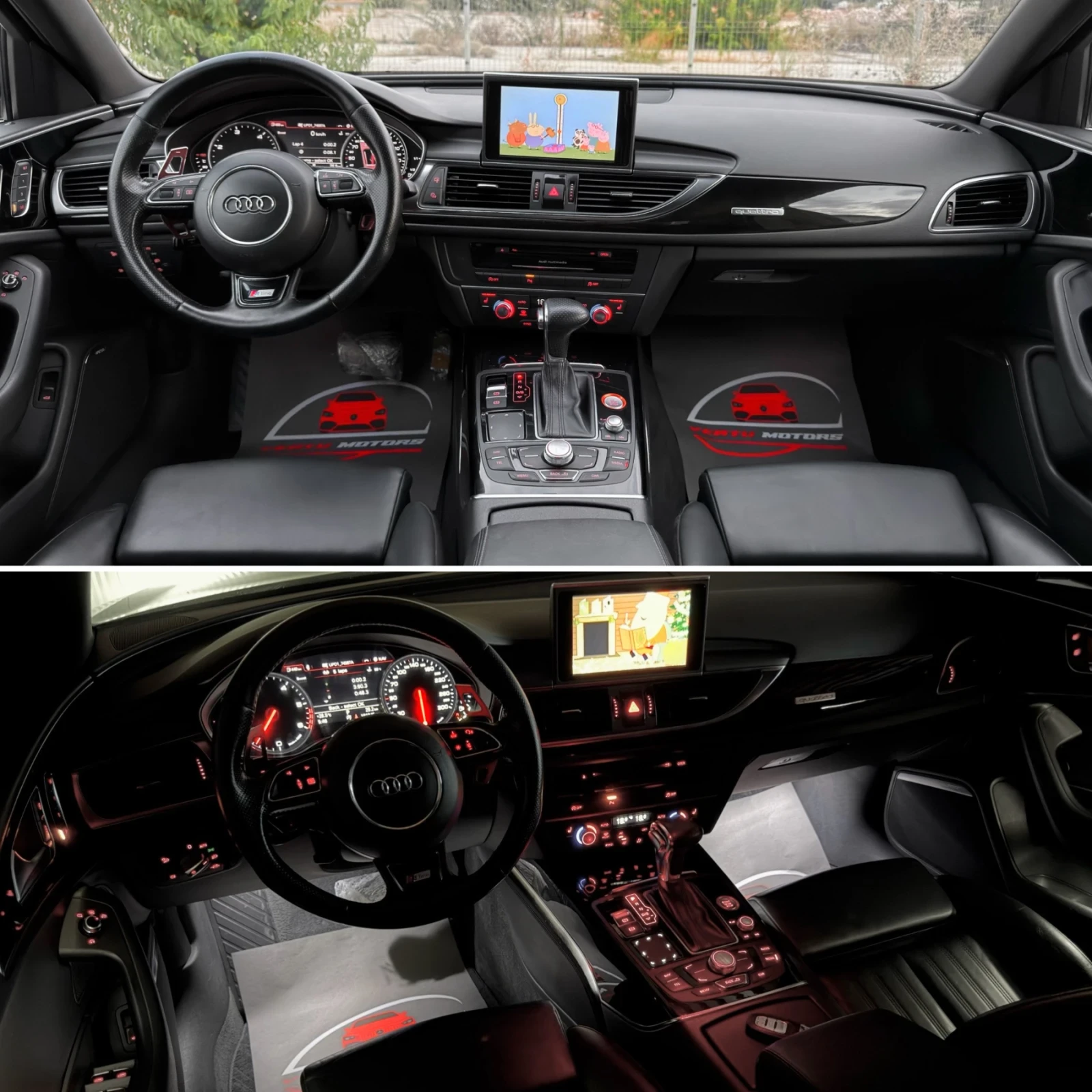 Audi A6 3.0BiTDI 313ps/ S6 /FULL LED/ 3xTV/ ALL BLACK/ , снимка 10 - Автомобили и джипове - 55710603