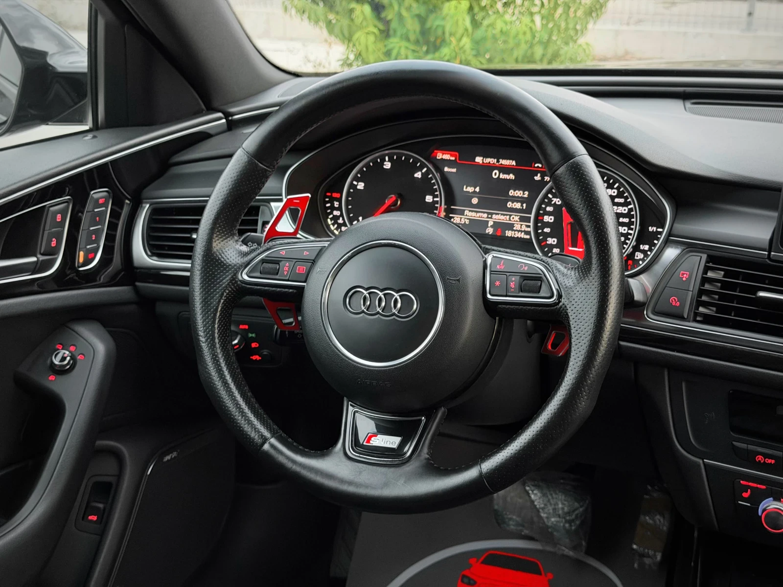 Audi A6 3.0BiTDI 313ps/ S6 /FULL LED/ 3xTV/ ALL BLACK/ , снимка 9 - Автомобили и джипове - 55710603