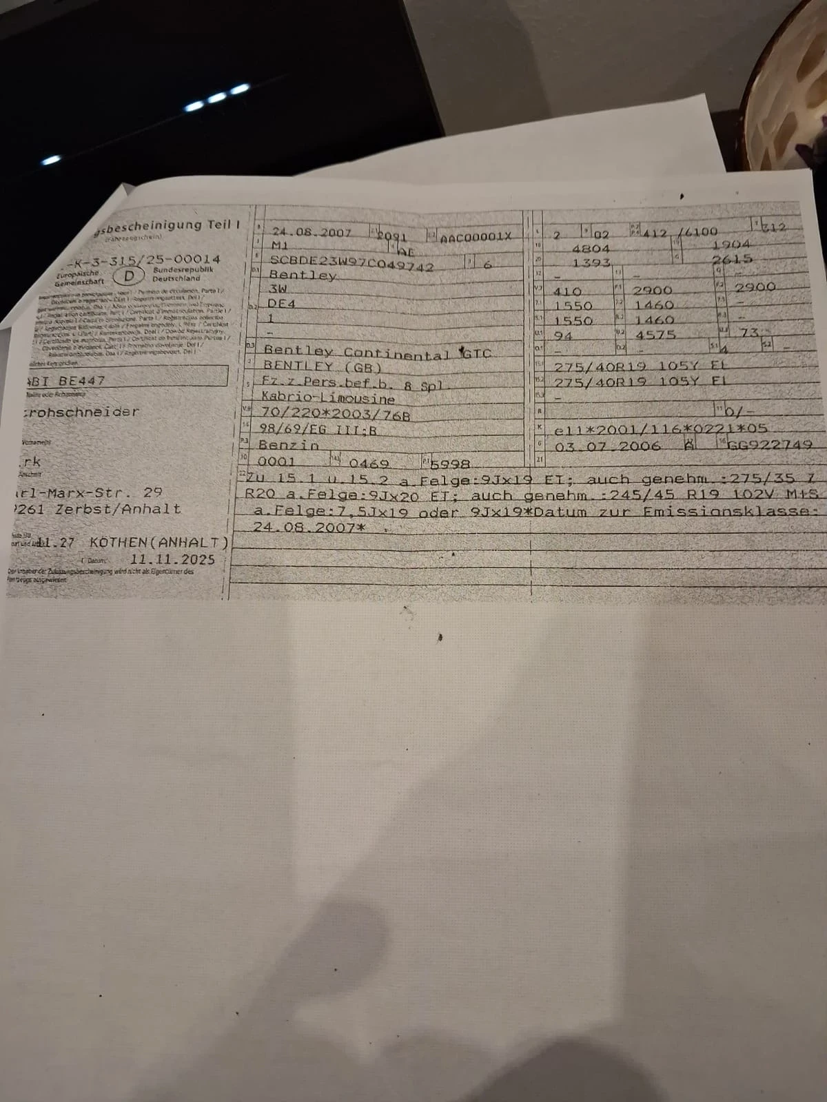 Bentley Continental Кабриолет, снимка 2 - Автомобили и джипове - 54177201