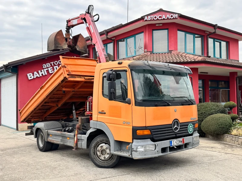 Mercedes-Benz 814 Atego 818 d* Тристранен самосвал + Кран, снимка 1 - Бусове и автобуси - 48141254