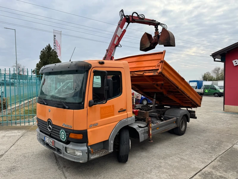 Mercedes-Benz 814 Atego 818 d* Тристранен самосвал + Кран, снимка 3 - Бусове и автобуси - 48141254