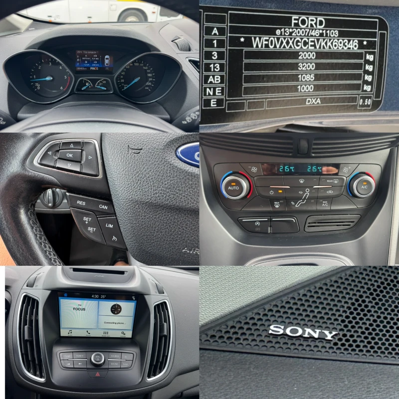 Ford C-max 1.5TDCI#АВТОМАТИК#АВТОПИЛОТ#SONY#88500KM, снимка 17 - Автомобили и джипове - 51045168