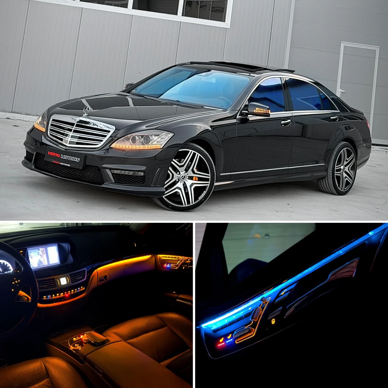 Mercedes-Benz S 350 CDI/ 63 AMG/ LONG/ 4MATIC/ PANO/ 3xTV/ AMBIENT, снимка 11 - Автомобили и джипове - 53840265