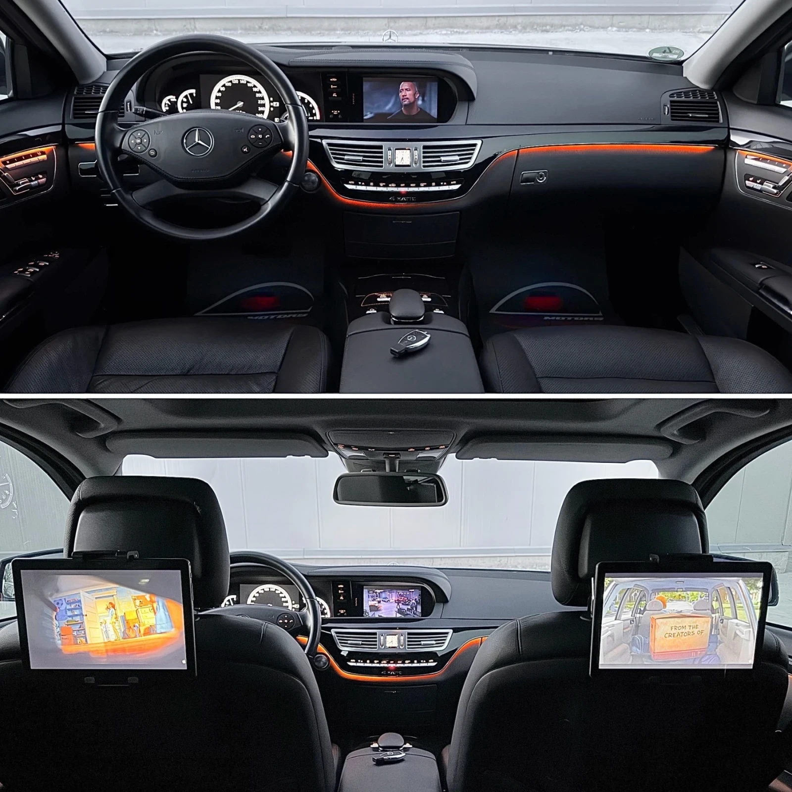 Mercedes-Benz S 350 CDI/ 63 AMG/ LONG/ 4MATIC/ PANO/ 3xTV/ AMBIENT, снимка 9 - Автомобили и джипове - 53840265