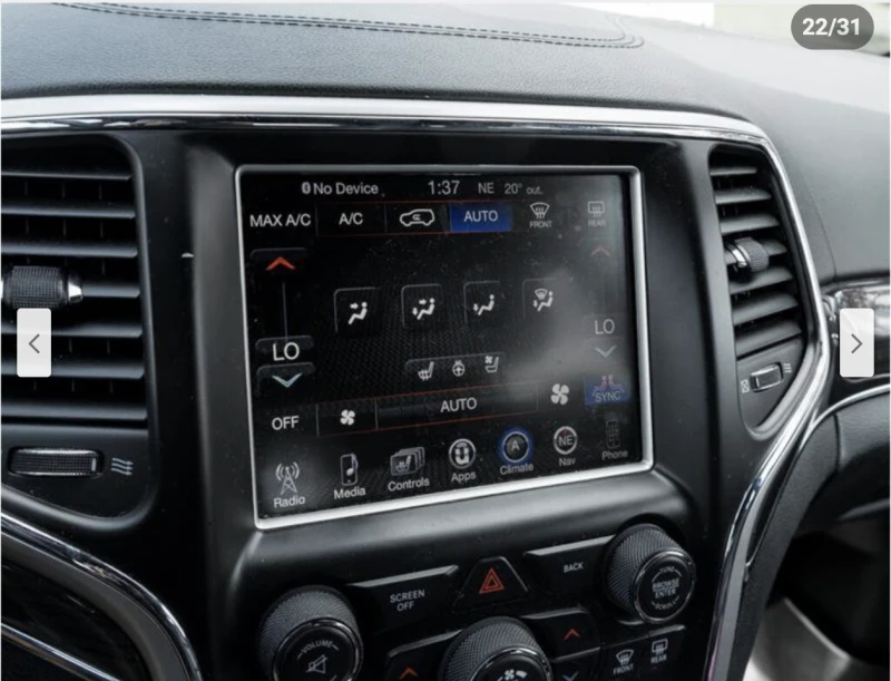 Jeep Grand cherokee 5.7* V8* 8ZF* ПОДГРЕВ* КАМЕРА* КЕЙЛЕС* LANE* ASSIS, снимка 10 - Автомобили и джипове - 51555950