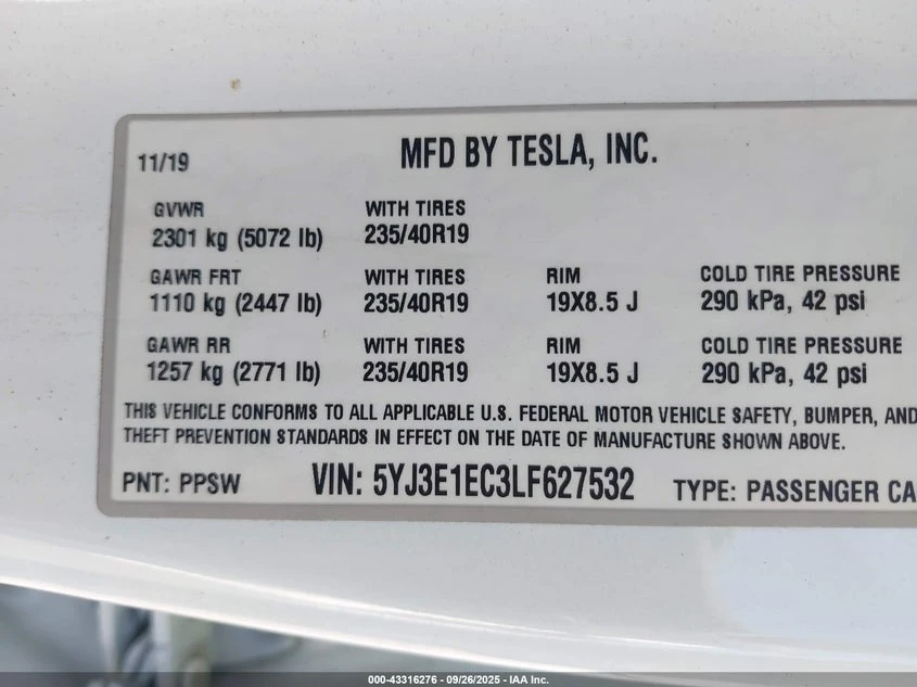 Tesla Model 3 Performance AWD, снимка 9 - Автомобили и джипове - 54324098