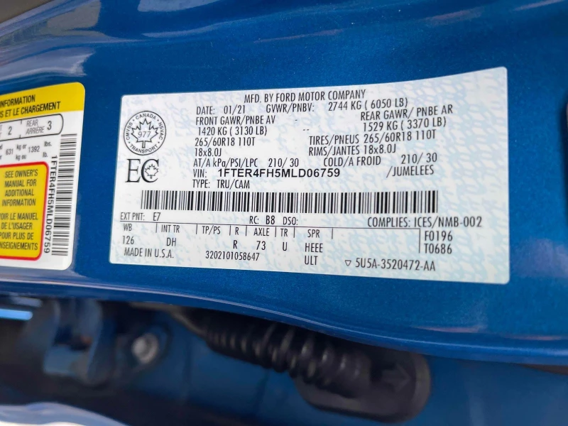 Ford Ranger 4WD SuperCrew 5' Box CARFAX АВТО КРЕДИТ , снимка 17 - Автомобили и джипове - 52840678