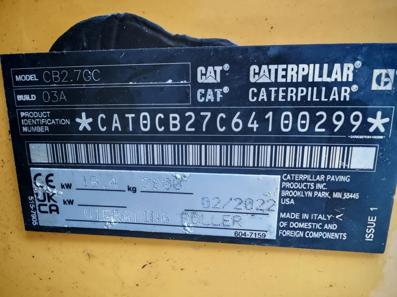 Валяк Cat CB 2.7 лизинг с първоначална вноска 20%, снимка 14 - Индустриална техника - 48916460