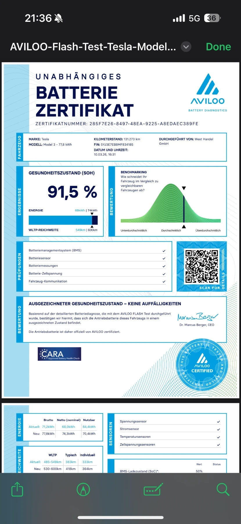 Tesla Model 3 Long range facelift 4x4, снимка 6 - Автомобили и джипове - 53918008