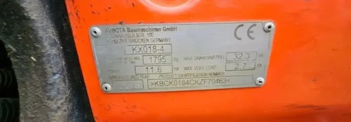 Багер Kubota KX018-4, снимка 8 - Индустриална техника - 54243121
