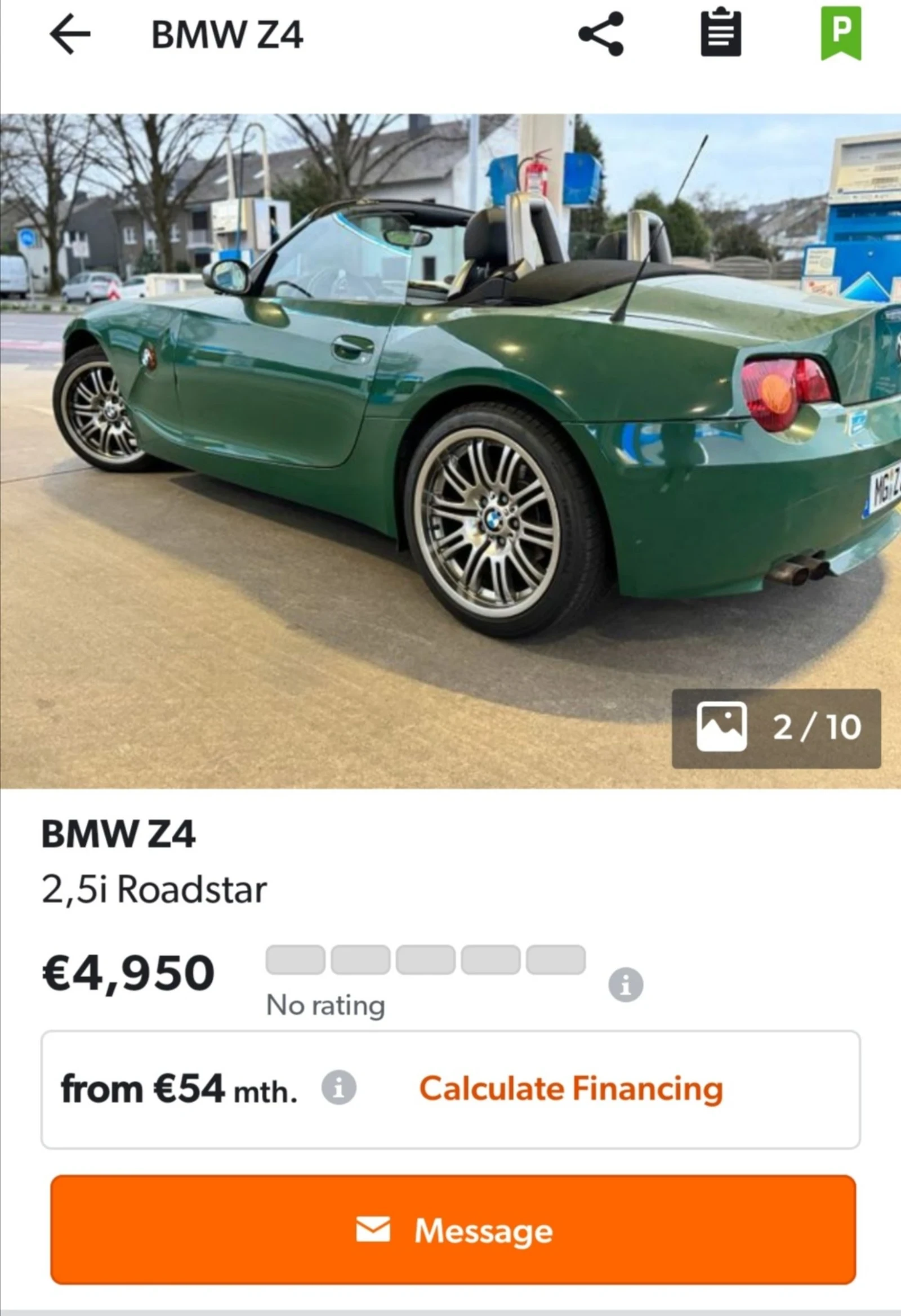 BMW Z4 2.5 Е85 крайна цена! 