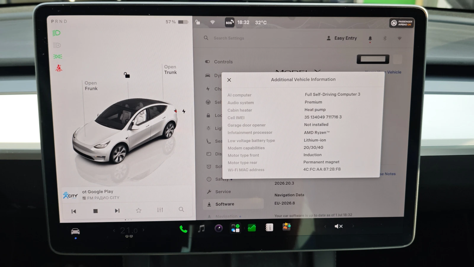 Tesla Model Y LR AWD 86% SOH, снимка 17 - Автомобили и джипове - 54712804