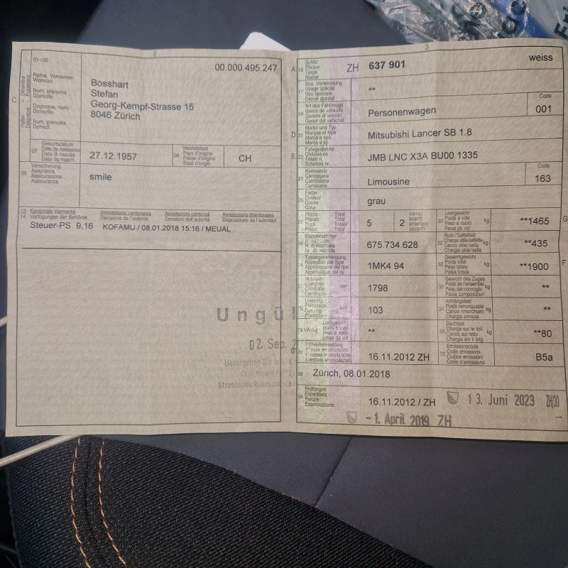 Mitsubishi Lancer 1, 8i Швейцария, снимка 13 - Автомобили и джипове - 52499767