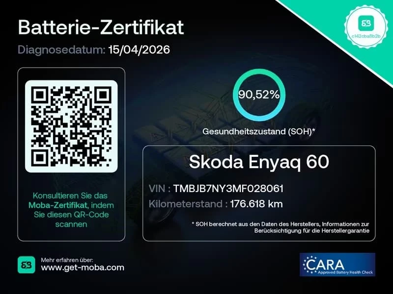 Skoda Enyaq IV60 SOH 91% ТОП СЪСТОЯНИЕ , снимка 16 - Автомобили и джипове - 54577213