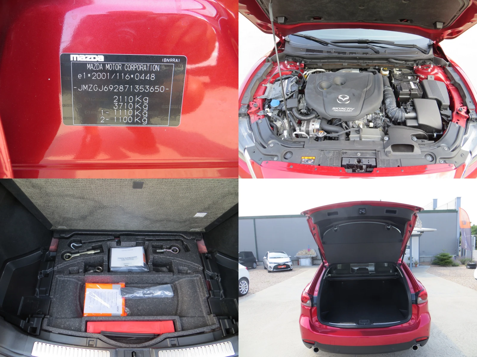 Mazda 6 2.2D-Skyactiv-Facelift-Дистроник-Сервизна история!, снимка 17 - Автомобили и джипове - 55142541