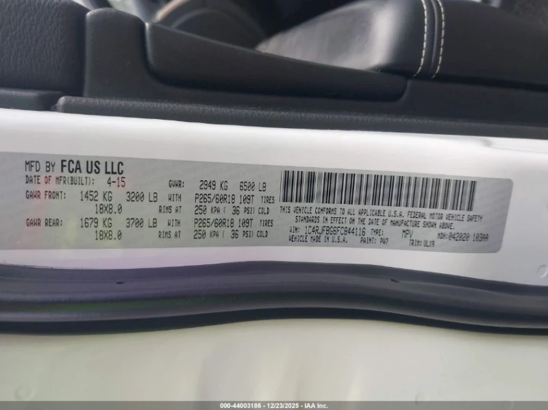 Jeep Grand cherokee 3.6L V-6 DOHC, VVT, 290HP 4X4 Drive, снимка 15 - Автомобили и джипове - 53098248