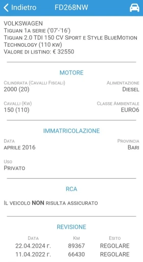 VW Tiguan 2, 0tdi-150 - 5000 € / 9779.15 лв. - 24641040 16