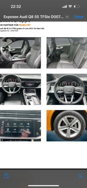 Audi Q8 55 TFSI guattro SLine Plug in hibrid - 67300 € / 131627.36 лв. - 84419281 8