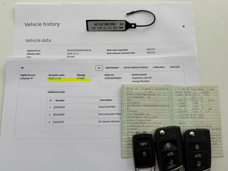 VW Tiguan 2.0TDI* 4x4* СЕРВИЗНА КНИЖКА С ПЪЛНА ИСТОРИЯ В VW, снимка 15 - Автомобили и джипове - 51625263