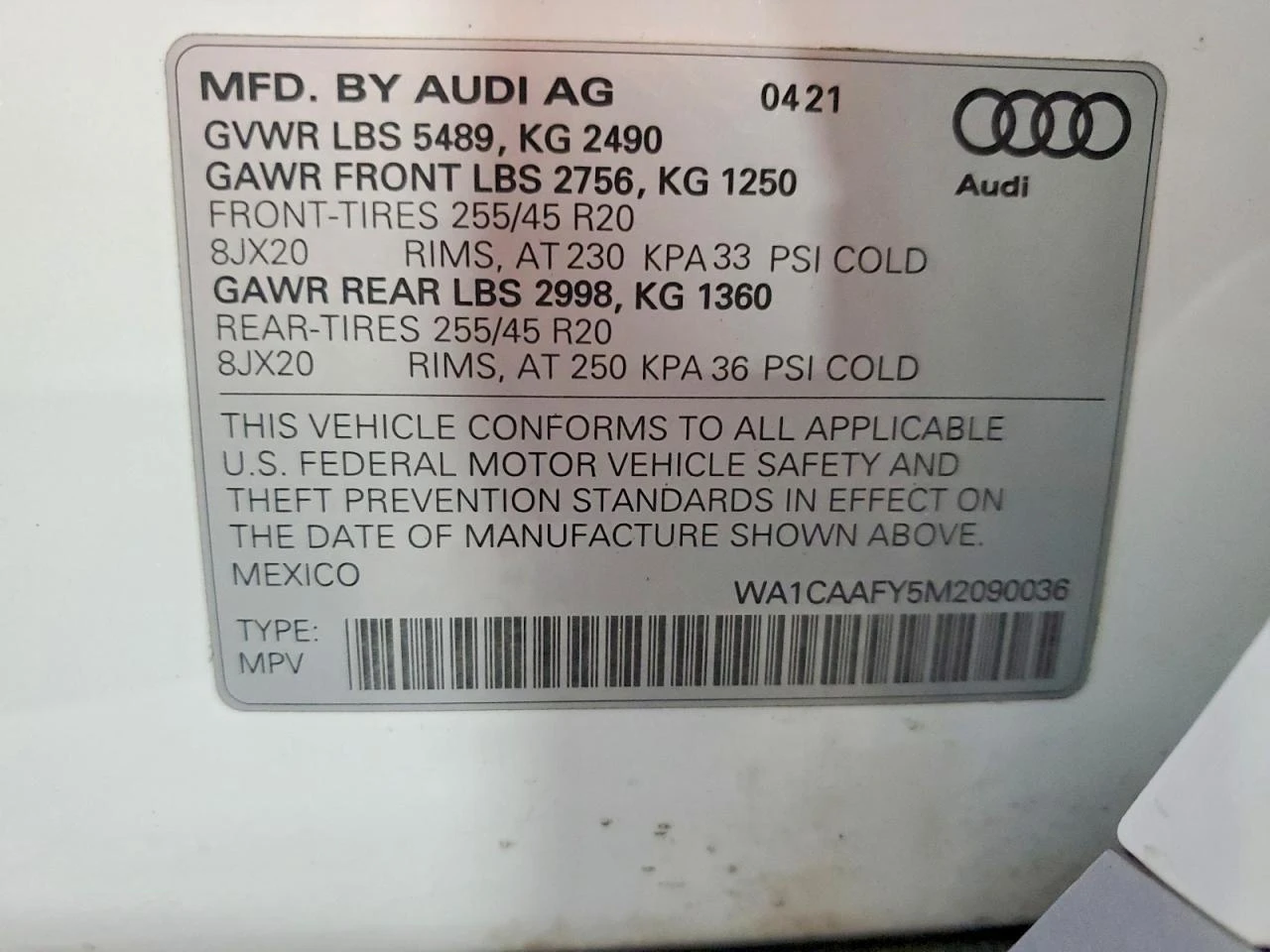 Audi Q5 2.0l Prestige, снимка 12 - Автомобили и джипове - 56086175
