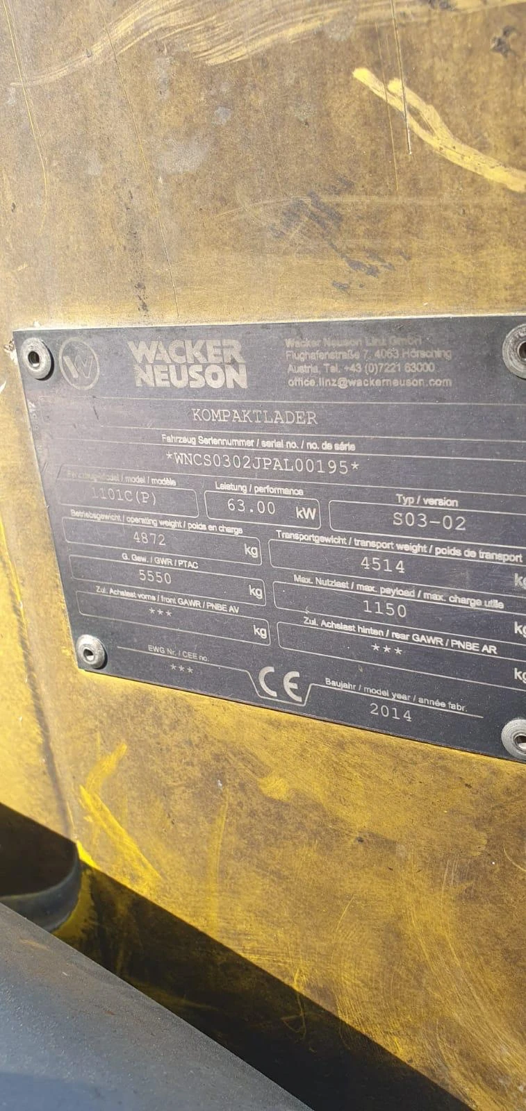 Мини челни товарачи Друга Wacker Neuson 1101 CP, снимка 2 - Индустриална техника - 53975587