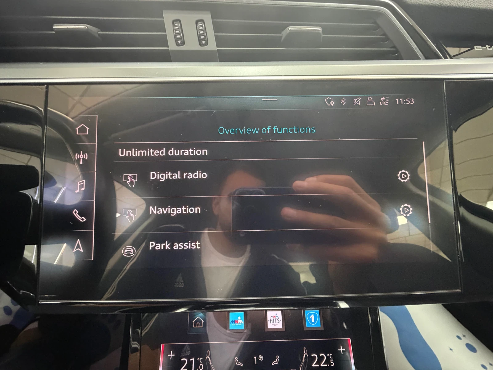 Audi E-Tron SOH 94%/Sportback/MatrixLed/Head-Up/KeylessGo/, снимка 15 - Автомобили и джипове - 54628896