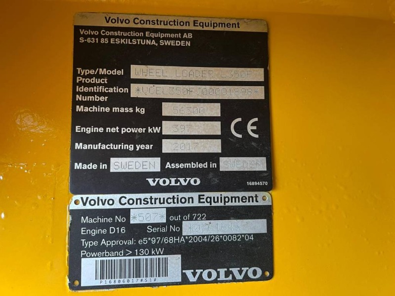 Челен товарач Volvo L 350 F, снимка 9 - Индустриална техника - 45472586