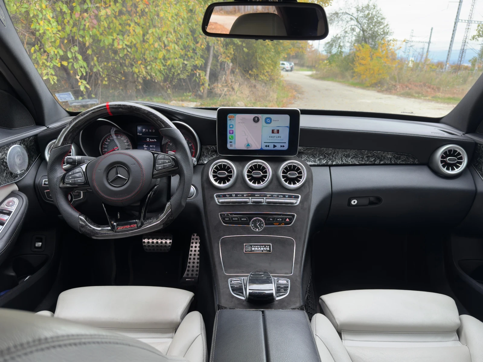 Mercedes-Benz C 400  - BRABUS  / CARPLAY / 64  /  | Mobile.bg   10