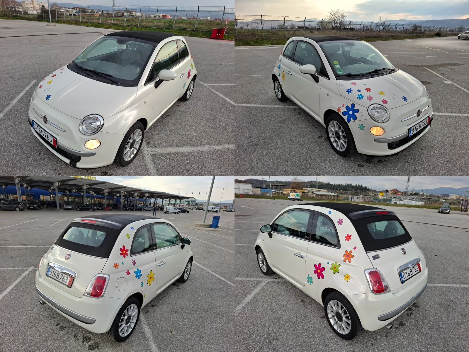 Fiat 500 1.2 Lounge* КАБРИО* EURO6, снимка 3 - Автомобили и джипове - 53883555