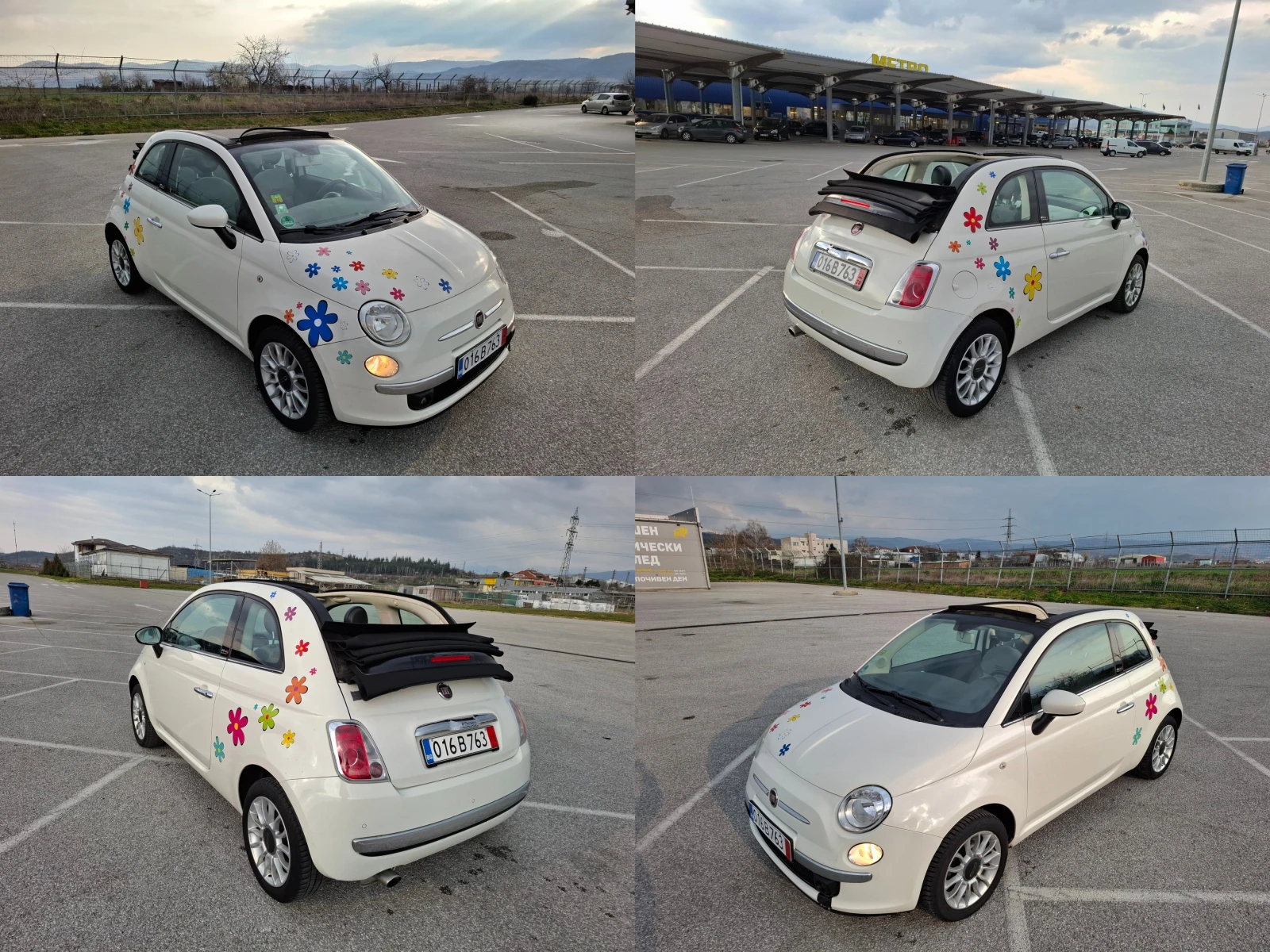 Fiat 500 1.2 Lounge* КАБРИО* EURO6, снимка 2 - Автомобили и джипове - 53883555