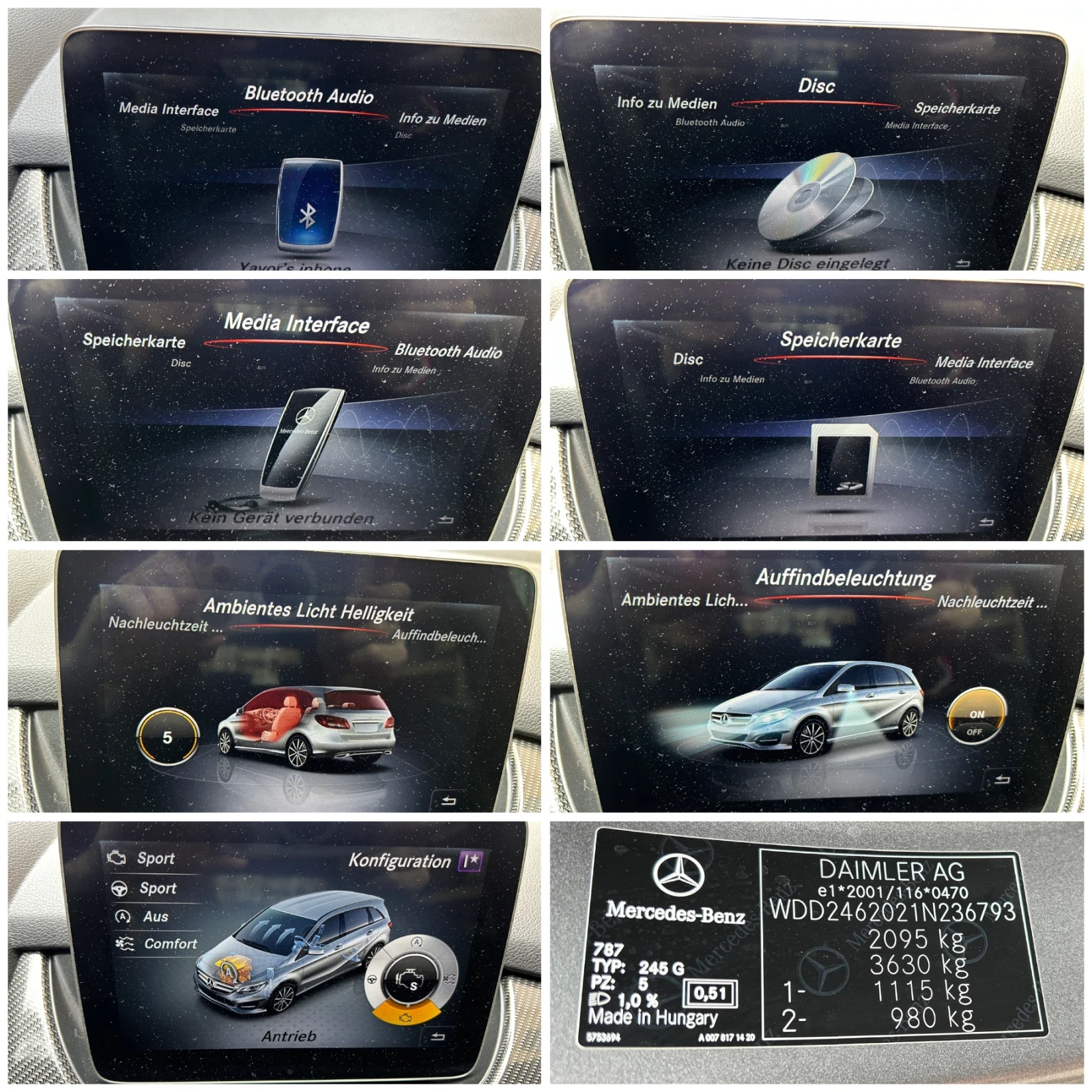 Mercedes-Benz B 200 D AMG 4-Matic, 128 500км!!! Пълна серв. история!, снимка 10 - Автомобили и джипове - 54112147