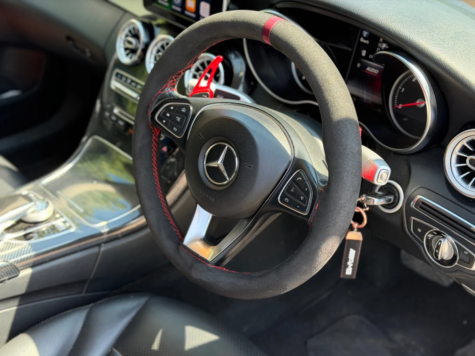 Mercedes-Benz C 220 BLUETEC SPORT/BURMESTER/REVERSE CAMERA/КОЖА, снимка 11 - Автомобили и джипове - 54733433