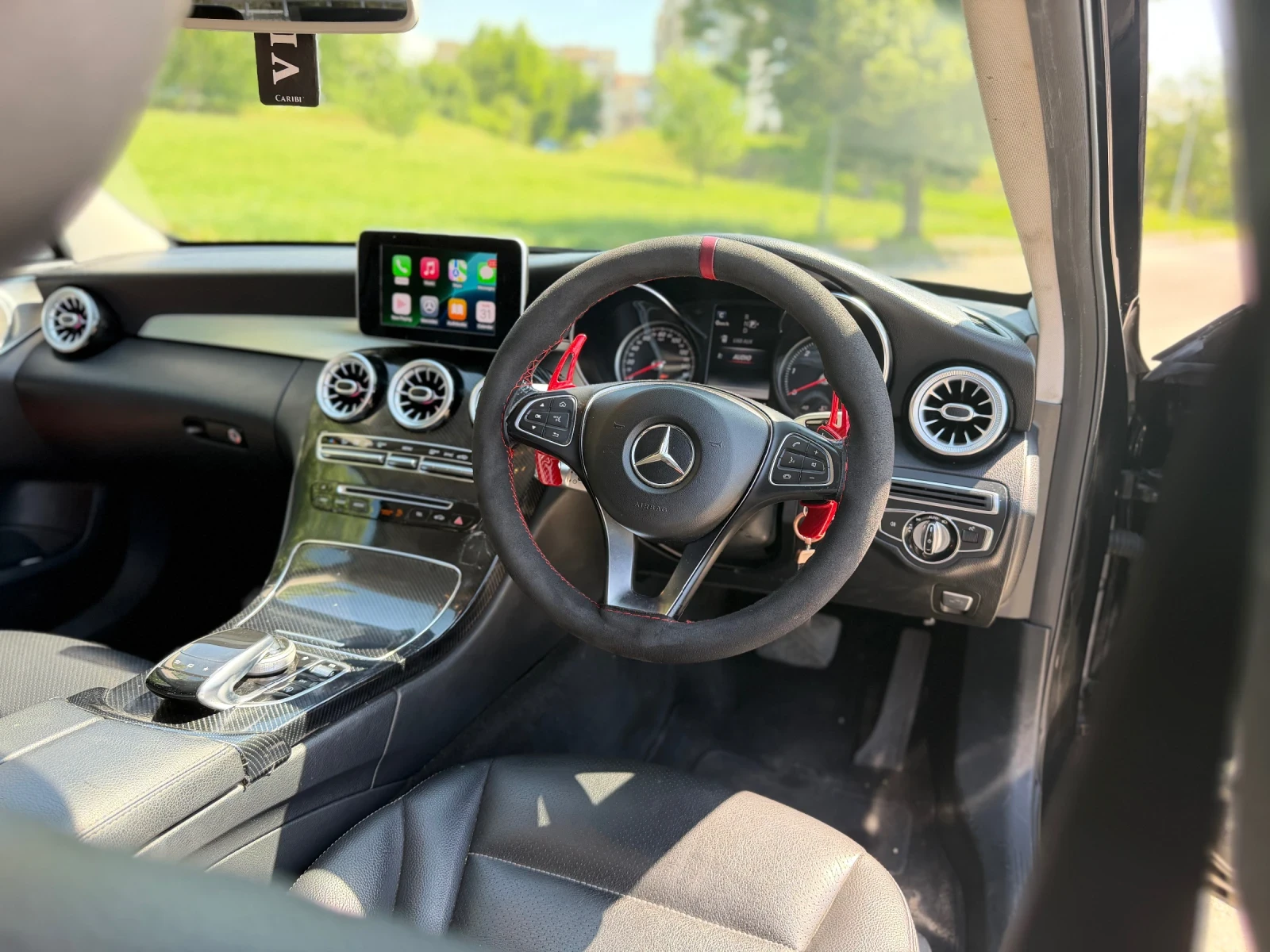 Mercedes-Benz C 220 BLUETEC SPORT/BURMESTER/REVERSE CAMERA/КОЖА, снимка 12 - Автомобили и джипове - 54733433
