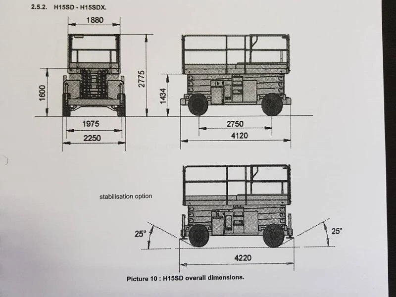 Автовишка Друга марка Haulotte H 15 SDX  4х4, снимка 15 - Индустриална техника - 21056400