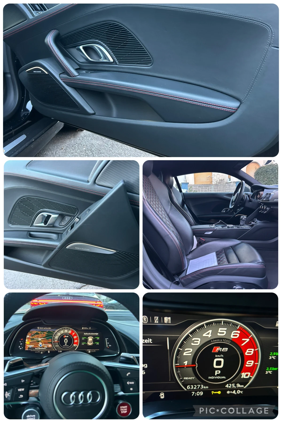 Audi R8 НОВ* ПЪЛЕН СЕРВИЗ* КЕРАМИКА* B&Q* 4x4* , снимка 14 - Автомобили и джипове - 51867259