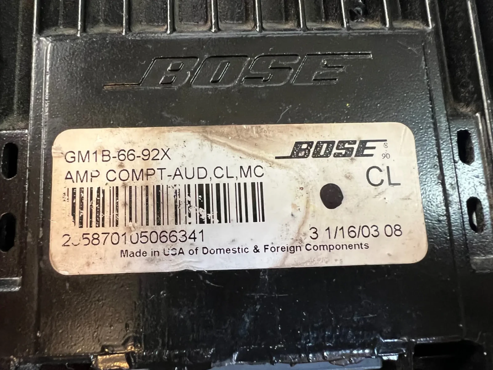 GM1B-66-92X  MAZDA 6 BOSE AMP COMP-AUD CL MC GM1B-66-92X  | Mobile.bg   2