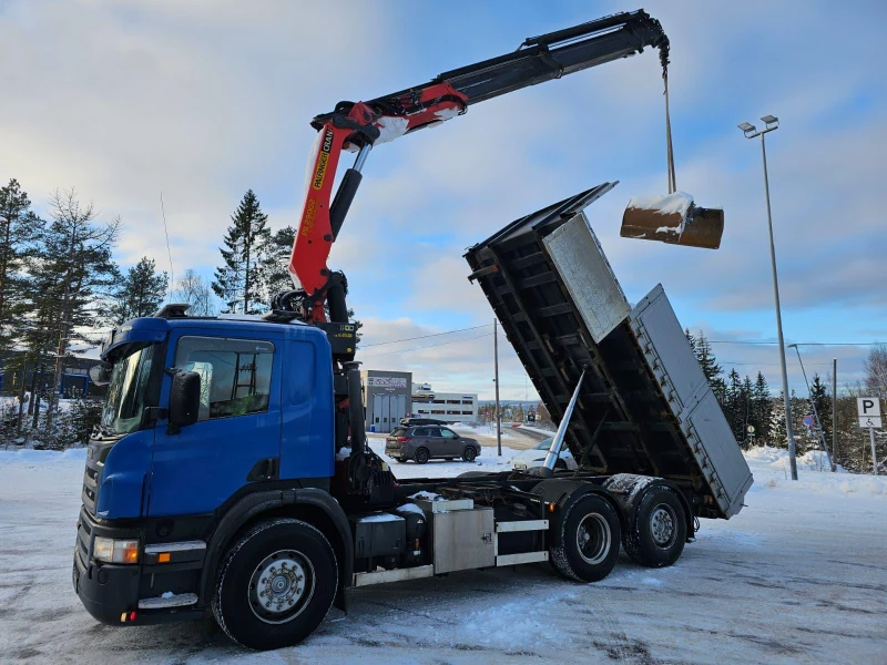 Scania P 420 тристранен самосвал 6x2 + Palfinger 29002, снимка 5 - Камиони - 53041277