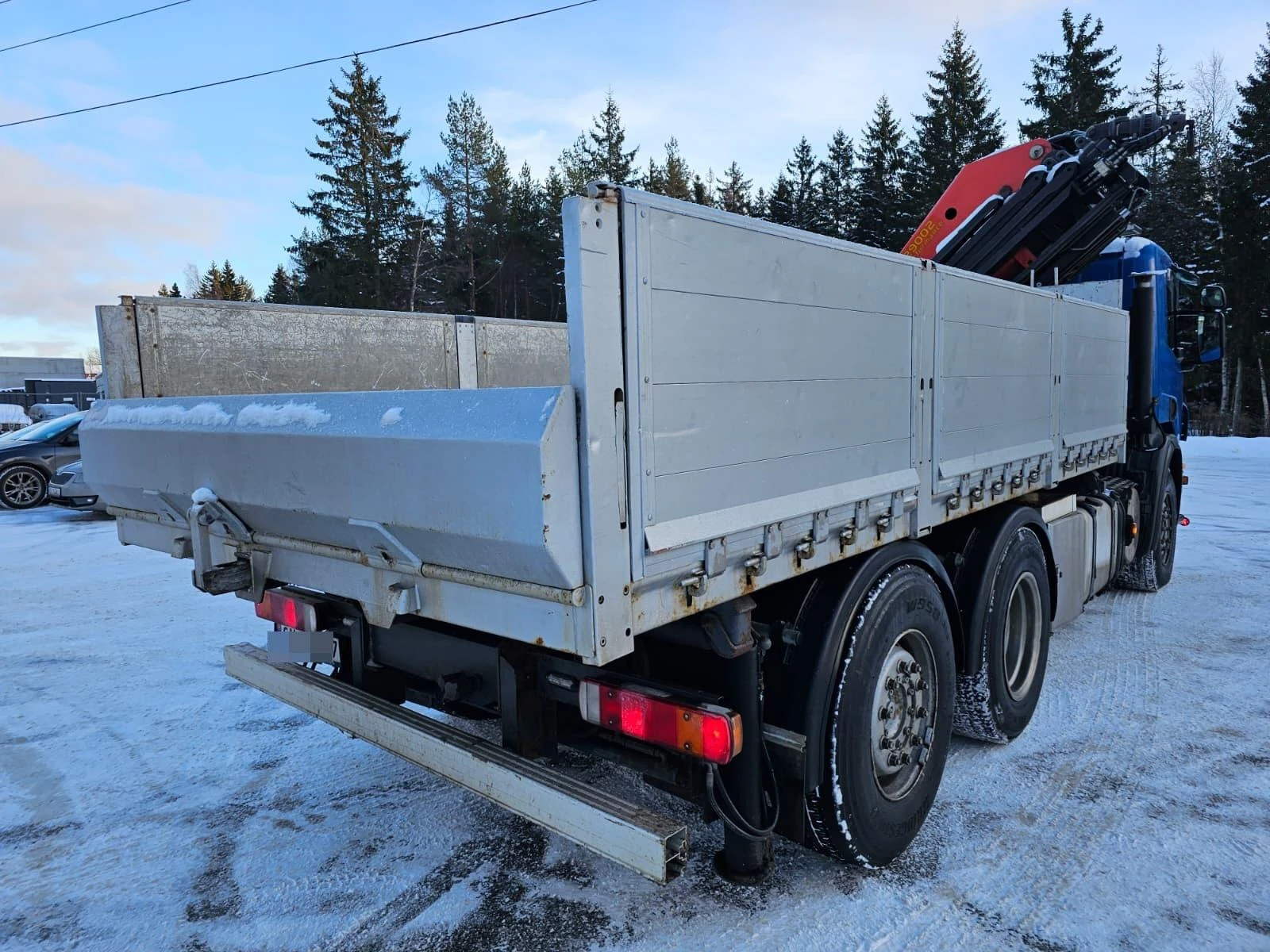 Scania P 420 тристранен самосвал 6x2 + Palfinger 29002 - изображение 8